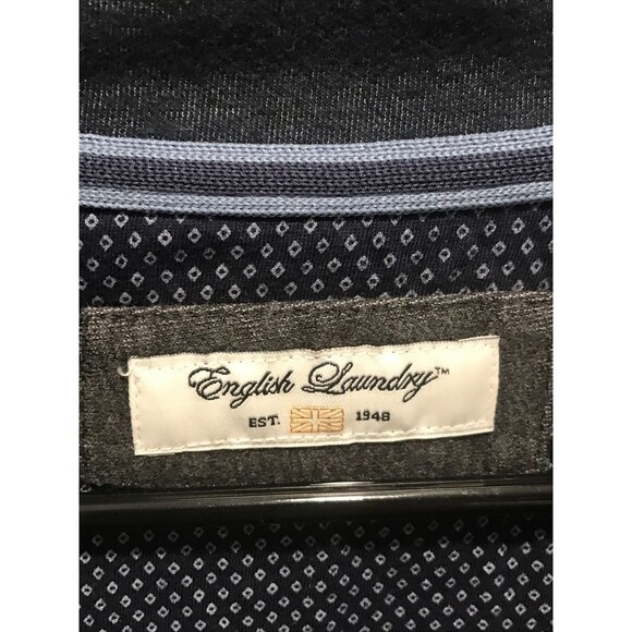 Men’s English Laundry 1/4 Zip Fleece Waffle Knit Pullover Sweater Size XL Gray - Picture 5 of 8